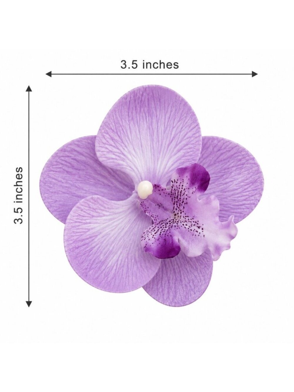 Purple Lavender Touch Orchid Heads Set of 2, 3.5 Inch Phalaenopsis Blooms - Picture 2 of 8